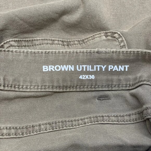 Mugsy Men's Utility Pants Brown Size 42x30 | Comfortable Stretch Fit - Picture 6 of 7